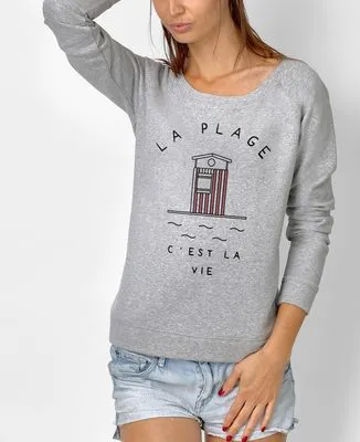 Sweatshirt homme La plage c'est la vie