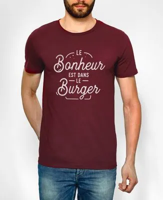 Sweatshirt homme Le bonheur est dans le burger