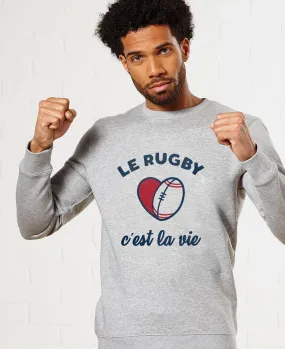 Sweatshirt homme Le rugby c'est la vie