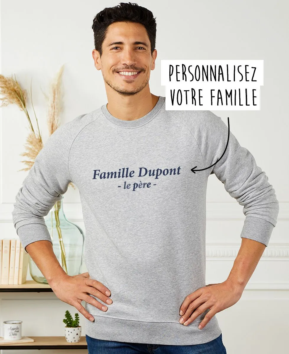 Sweatshirt homme Membre de la famille personnalisé