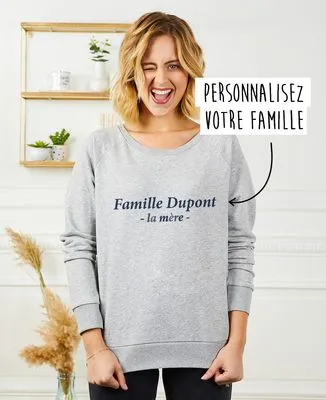 Sweatshirt homme Membre de la famille personnalisé