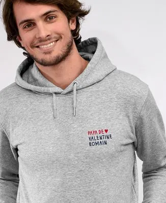 Sweatshirt homme Papa de prénoms perso (brodé)