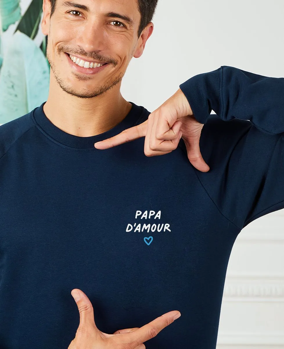 Sweatshirt homme Papa d'amour brodé