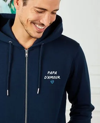 Sweatshirt homme Papa d'amour brodé