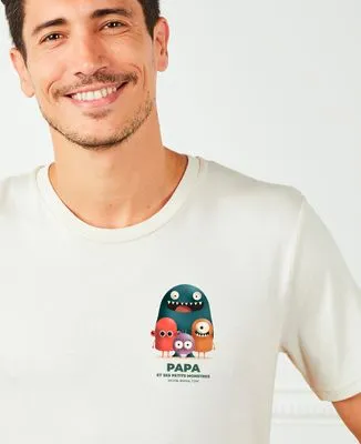 Sweatshirt homme Papa et ses petits monstres personnalisé