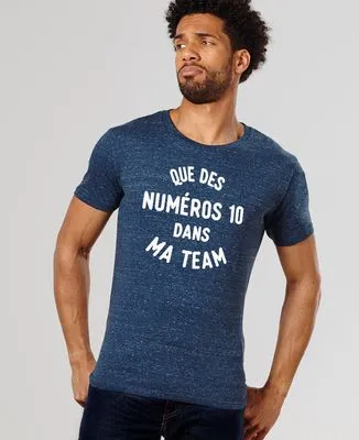 Sweatshirt homme Que des numéros 10 dans ma team (effet velours)