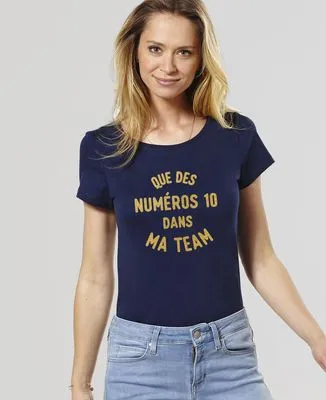 Sweatshirt homme Que des numéros 10 dans ma team (effet velours)