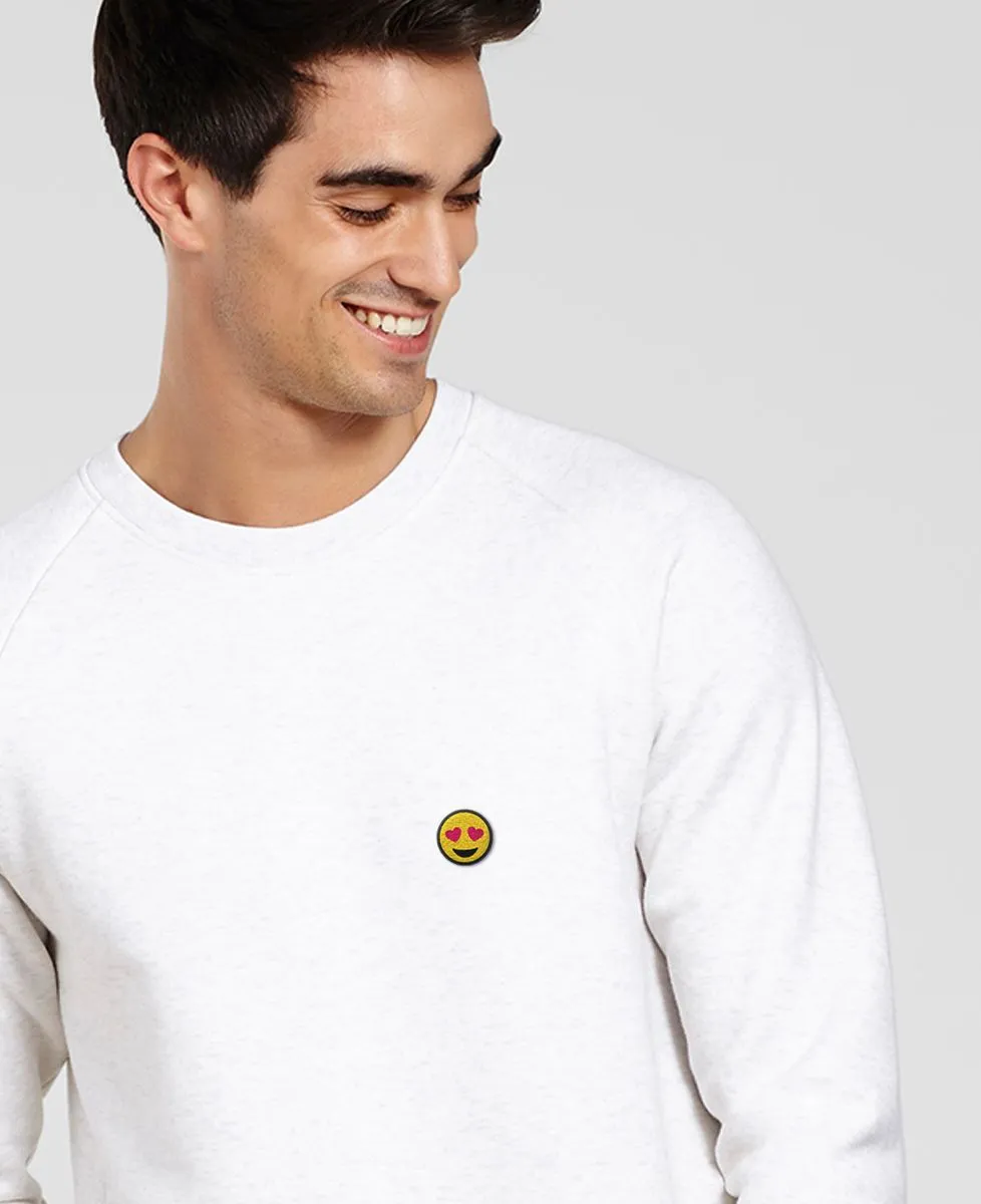 Sweatshirt homme Smiley coeur (brodé)