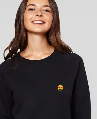 Sweatshirt homme Smiley coeur (brodé)