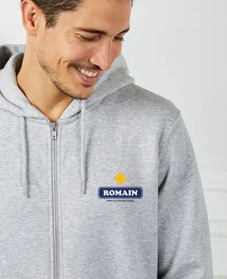 Sweatshirt homme Soleil anisé coeur personnalisé