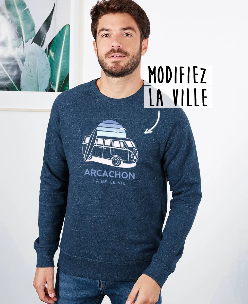 Sweatshirt homme Van personnalisé textile foncé