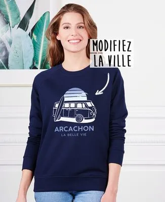 Sweatshirt homme Van personnalisé textile foncé