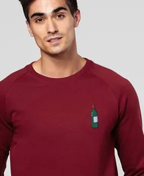 Sweatshirt homme Écusson Bouteille de vin