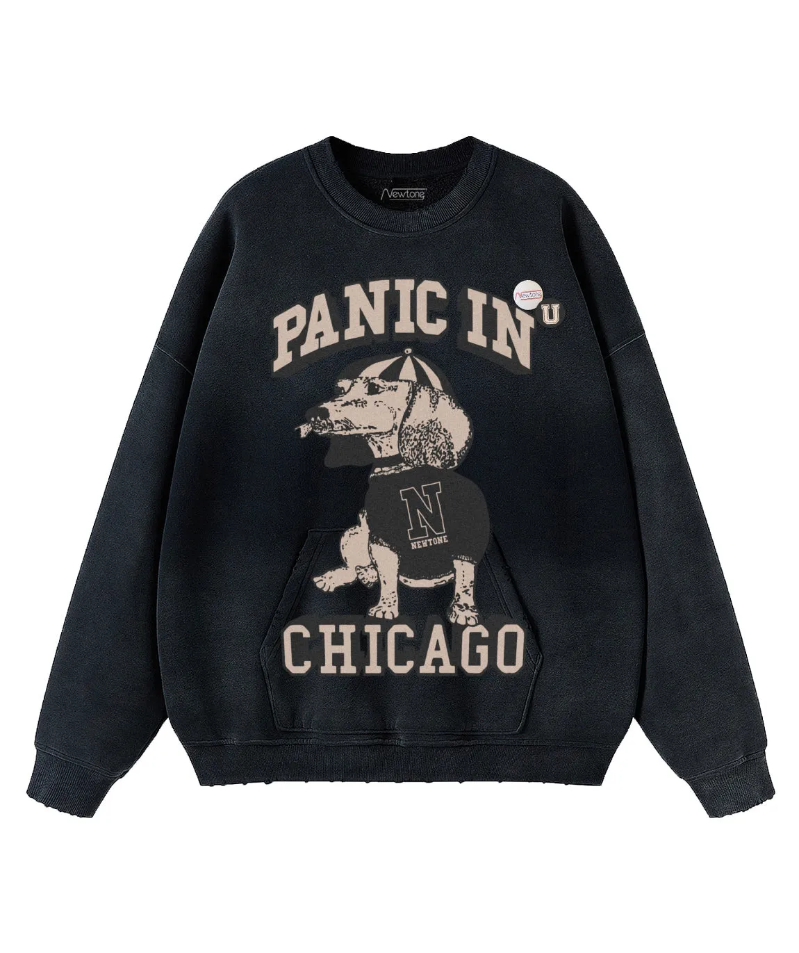 Sweatshirt piper vintage black CHICAGO