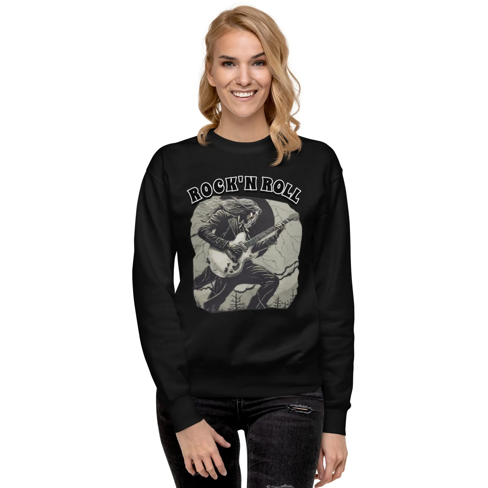 Sweatshirt premium unisexe Rock'nRoll Guitariste