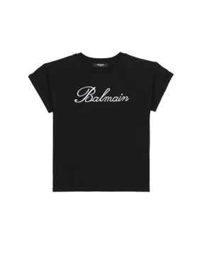 T-shirt à manches courtes Balmain Signature à strass