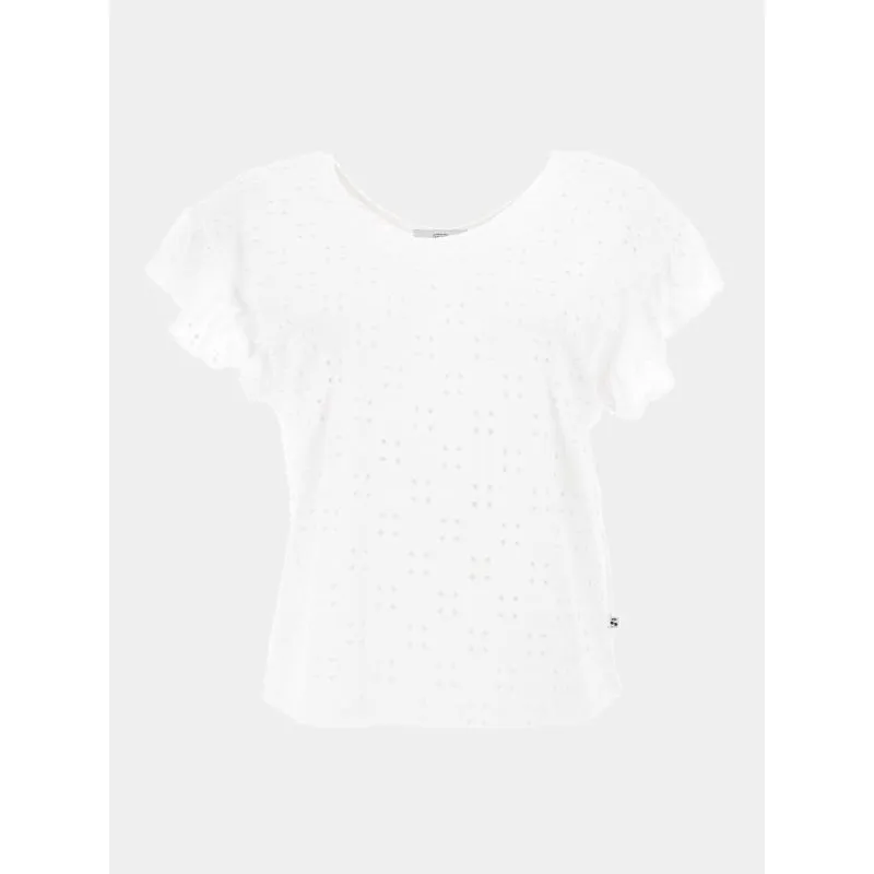 T-shirt ajouré pedrinagi blanc fille - Le Temps Des Cerises | wimod