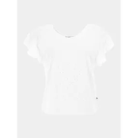 T-shirt ajouré pedrinagi blanc fille - Le Temps Des Cerises | wimod