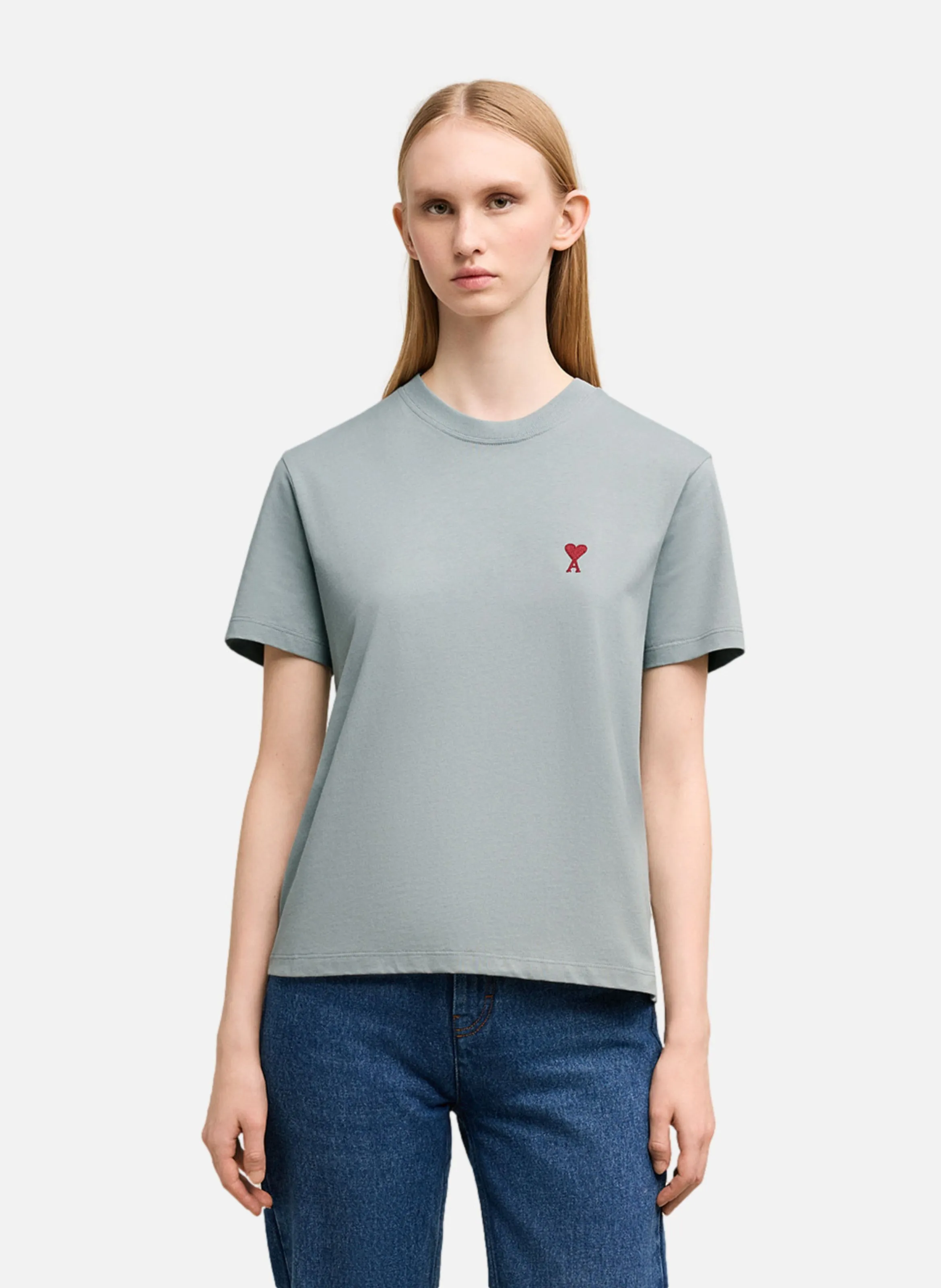 T-SHIRT AMI DE COEUR ROUGE UNISEXE - AMI PARIS pour FEMME | Printemps