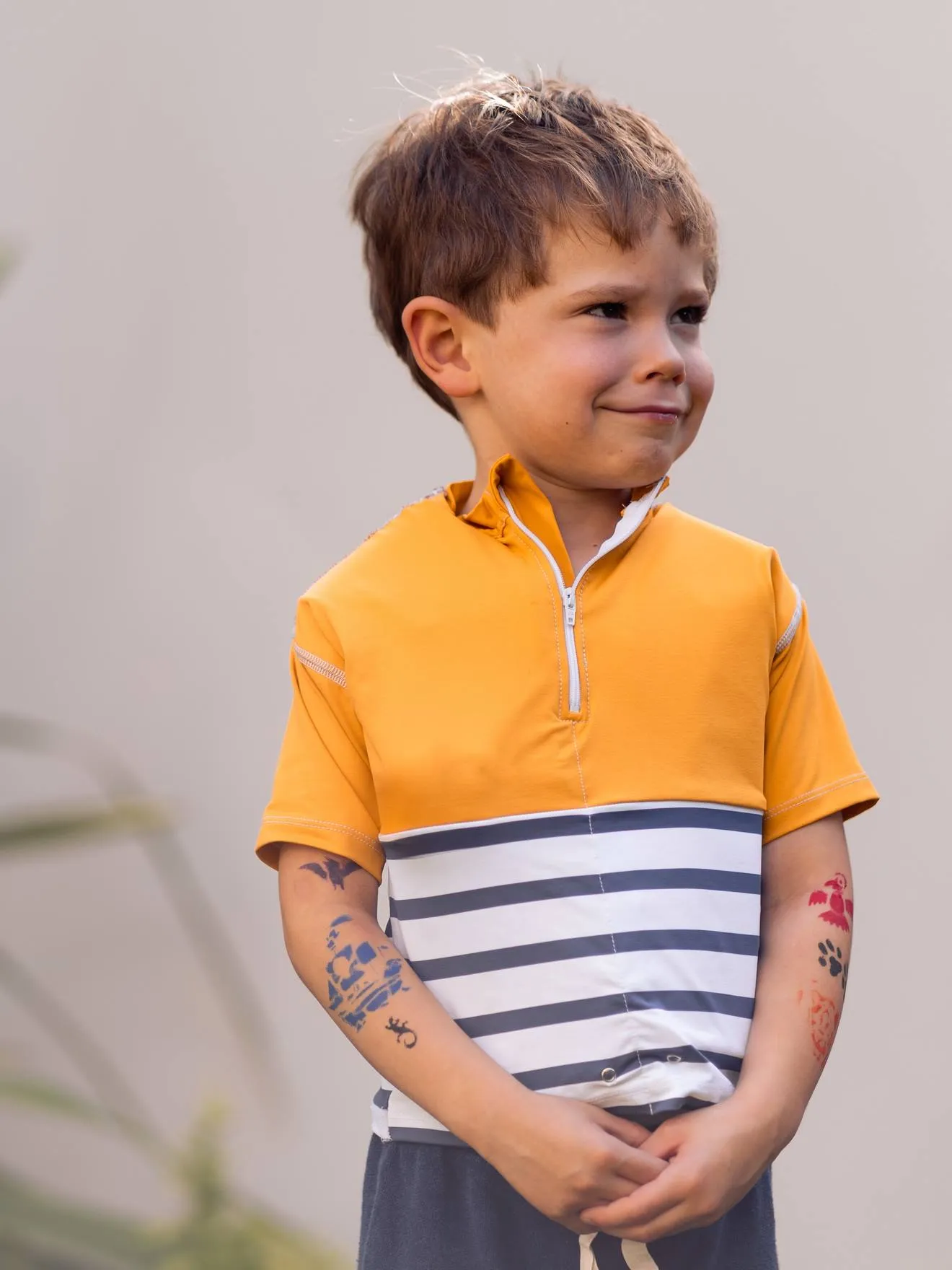 T-shirt anti-noyade enfant FLOATEE jaune - Floatee