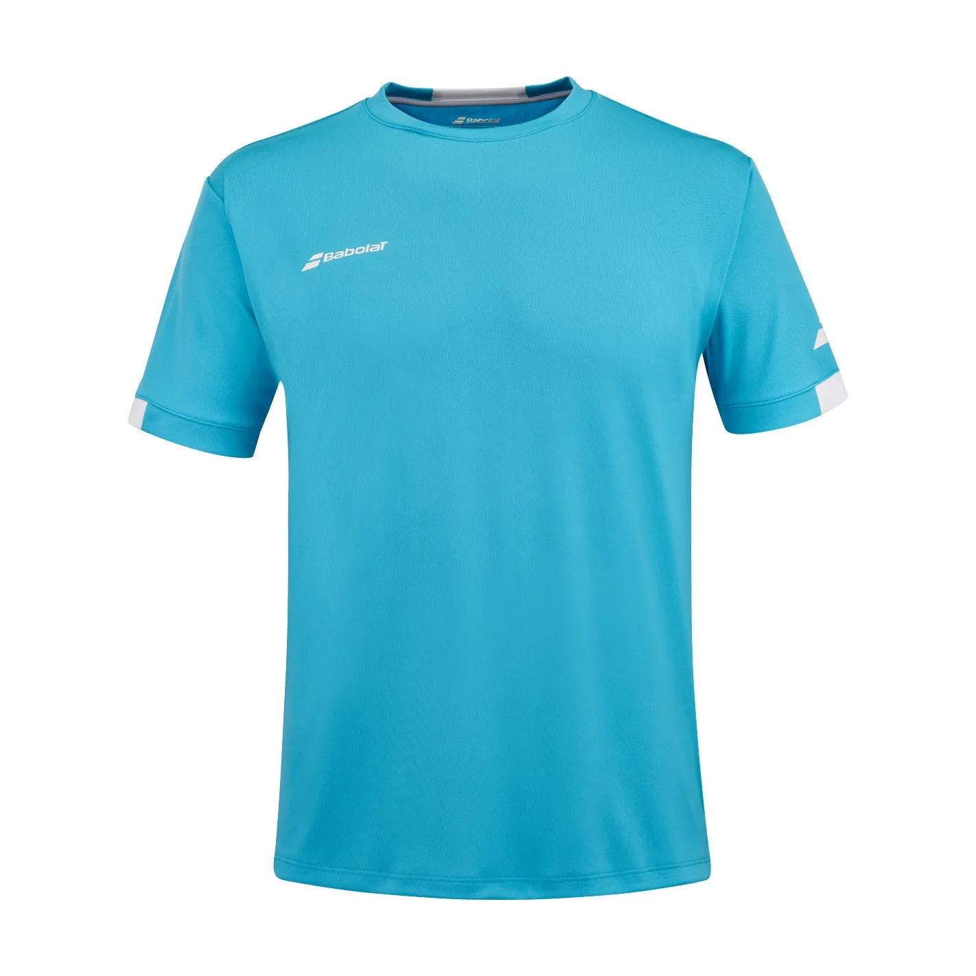 T-Shirt BABOLAT Homme PLAY CREW NECK Turquoise / Blanc 2024