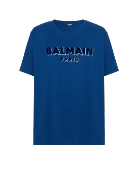 T-shirt Balmain floqué métallisé