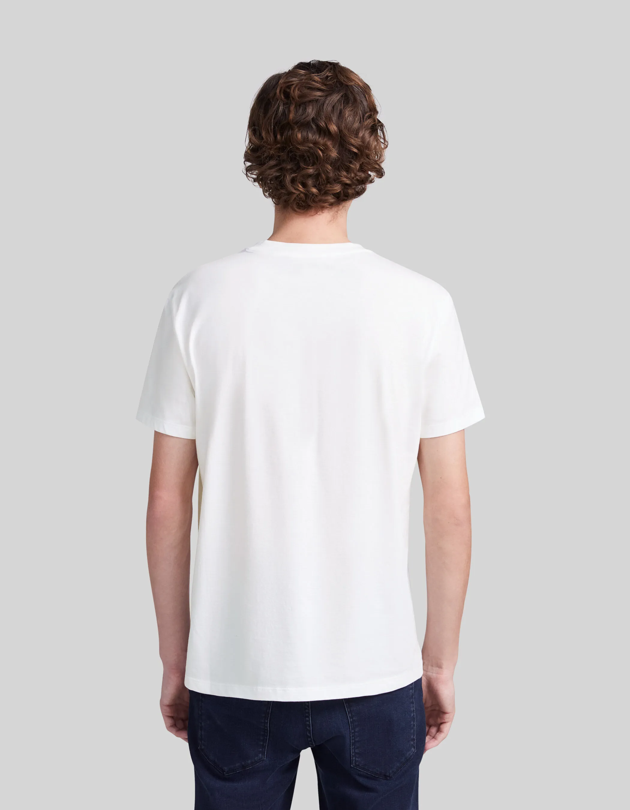 T-shirt blanc cassé coton bio visuel squelette-marin Homme