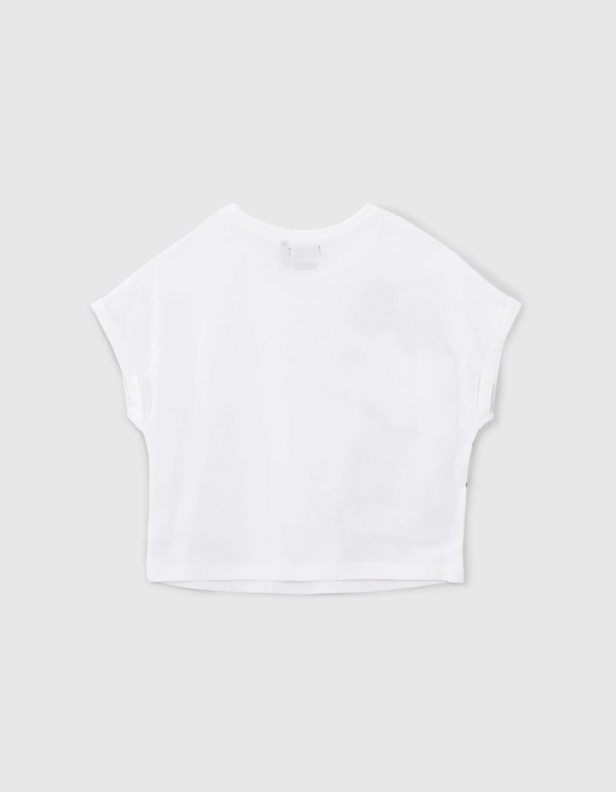 T-shirt blanc cassé cropped visuel SNOOPY fille