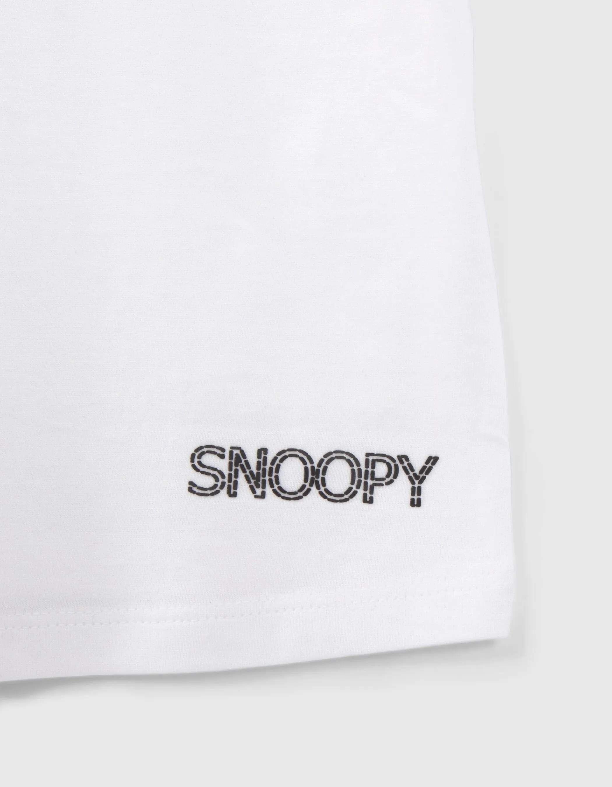 T-shirt blanc cassé cropped visuel SNOOPY fille