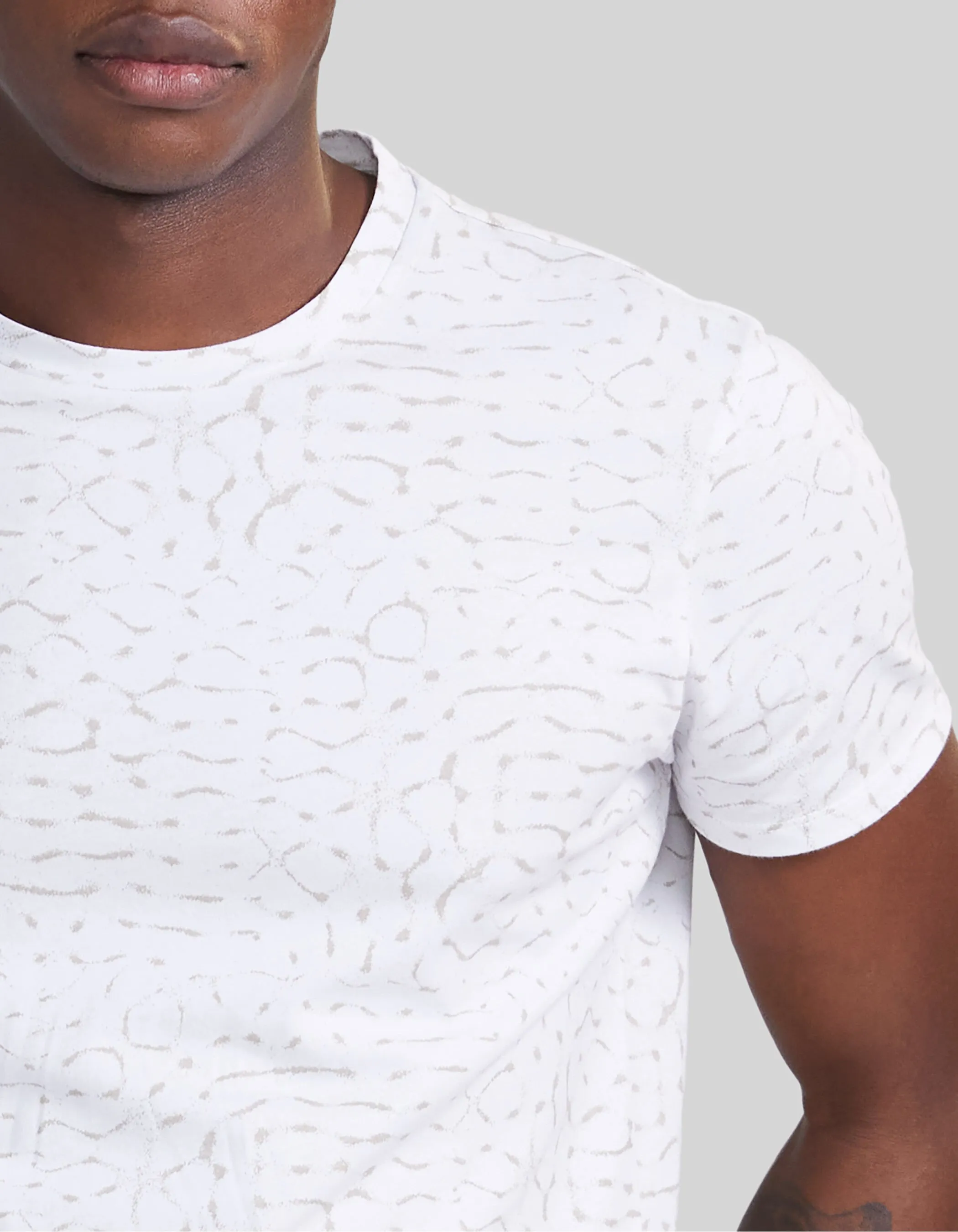 T-shirt blanc DRY FAST motif animalier Homme