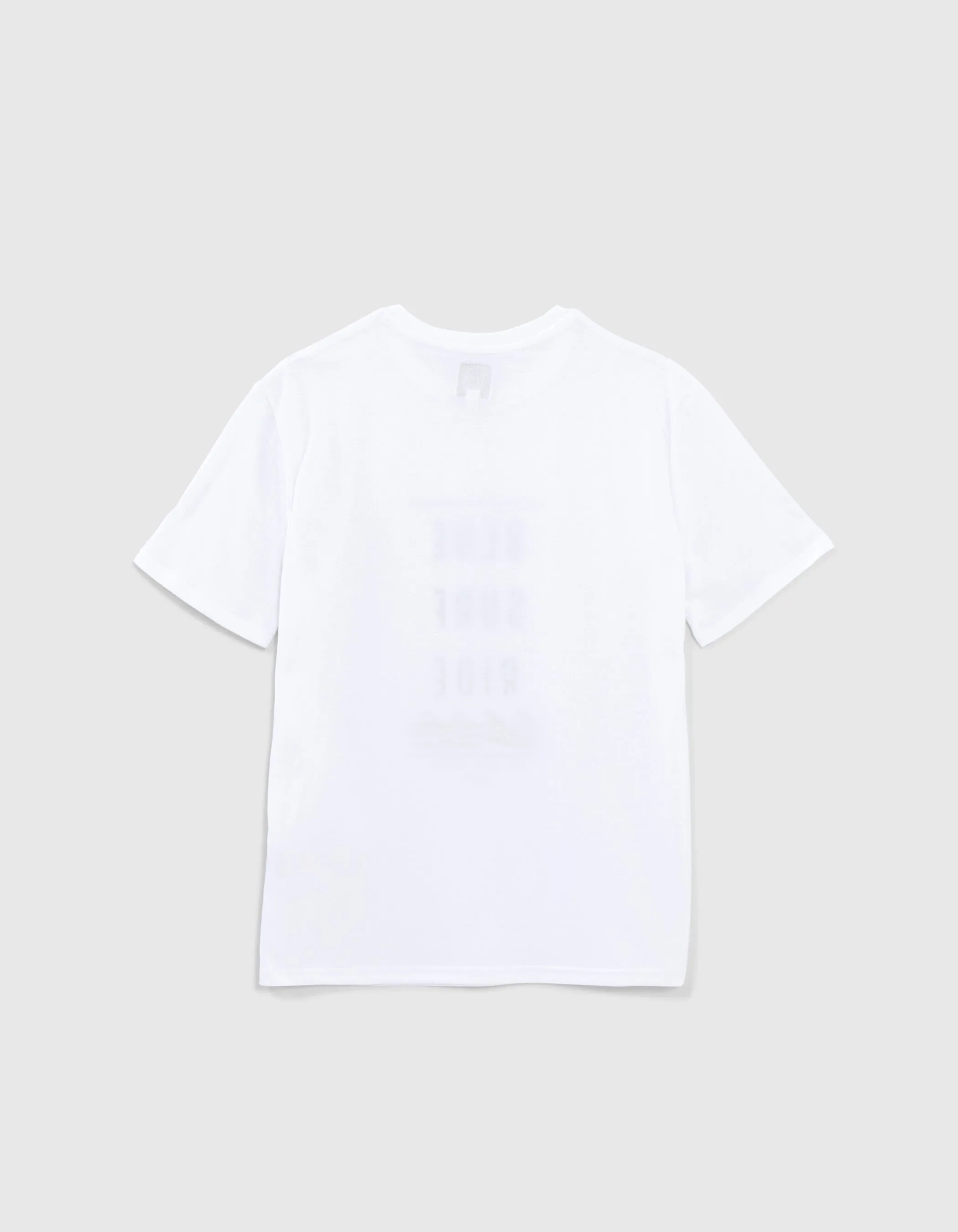 T-shirt blanc message gomme et vagues garçon