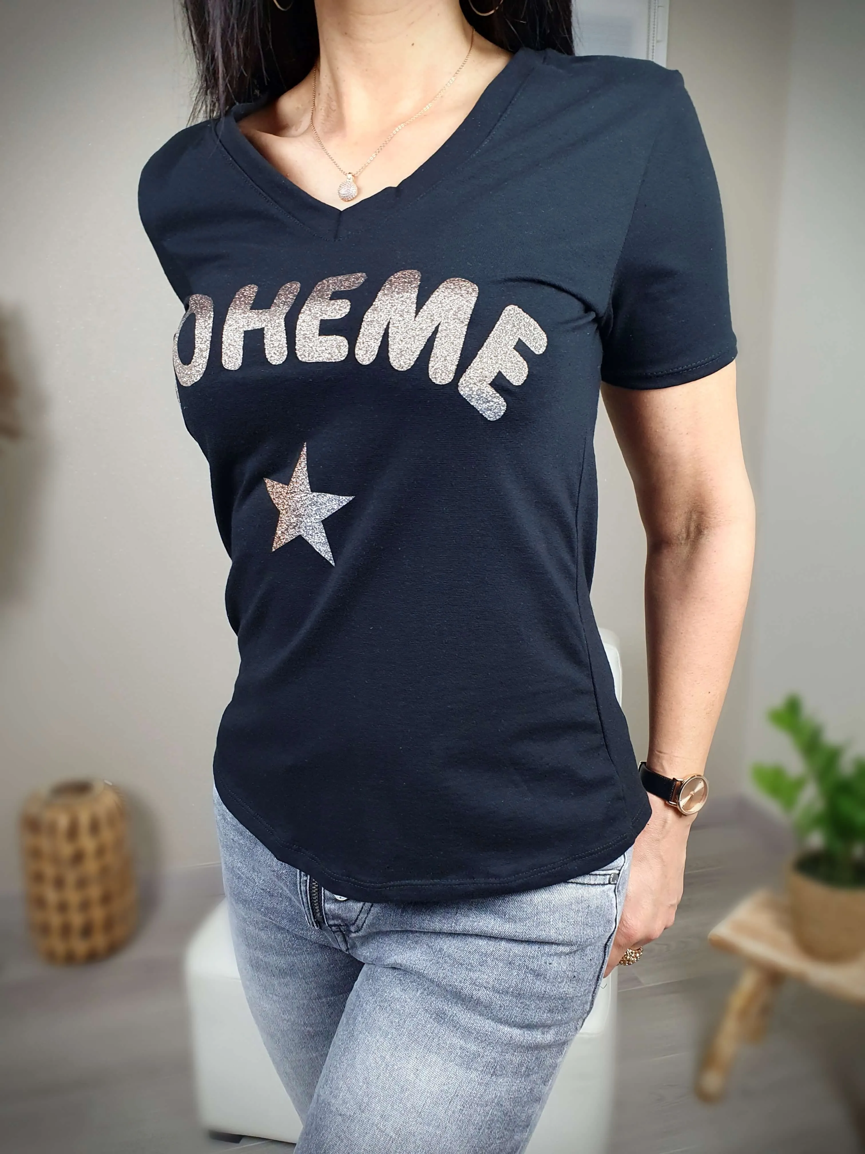 T-shirt BOHEME noir