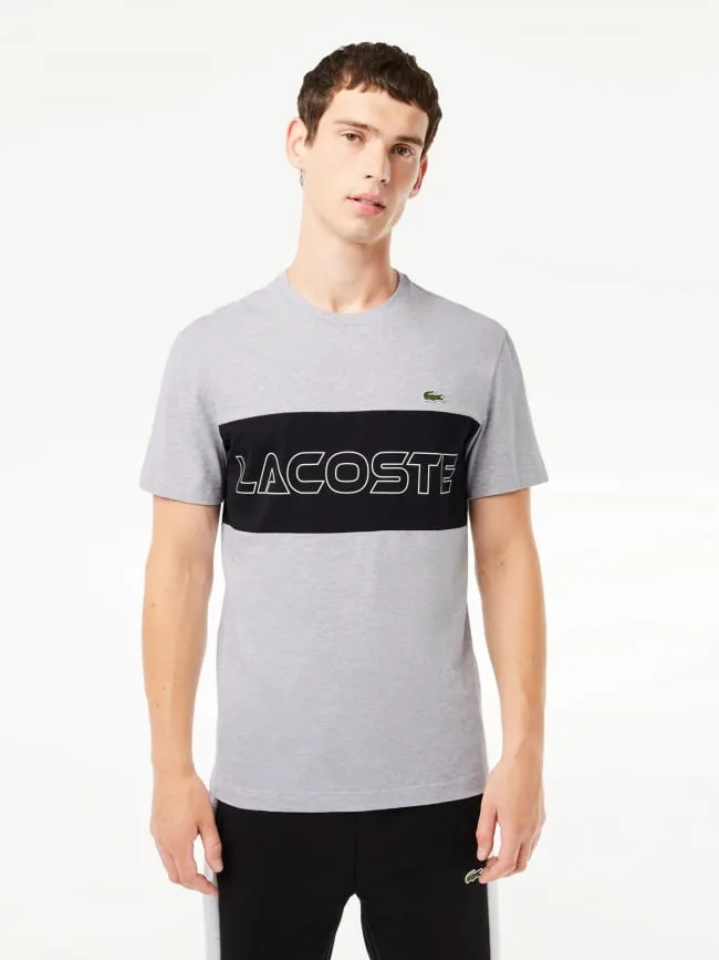 T-shirt core graphics gris chiné homme - Lacoste | wimod