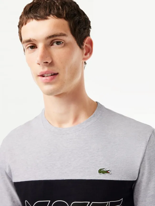 T-shirt core graphics gris chiné homme - Lacoste | wimod