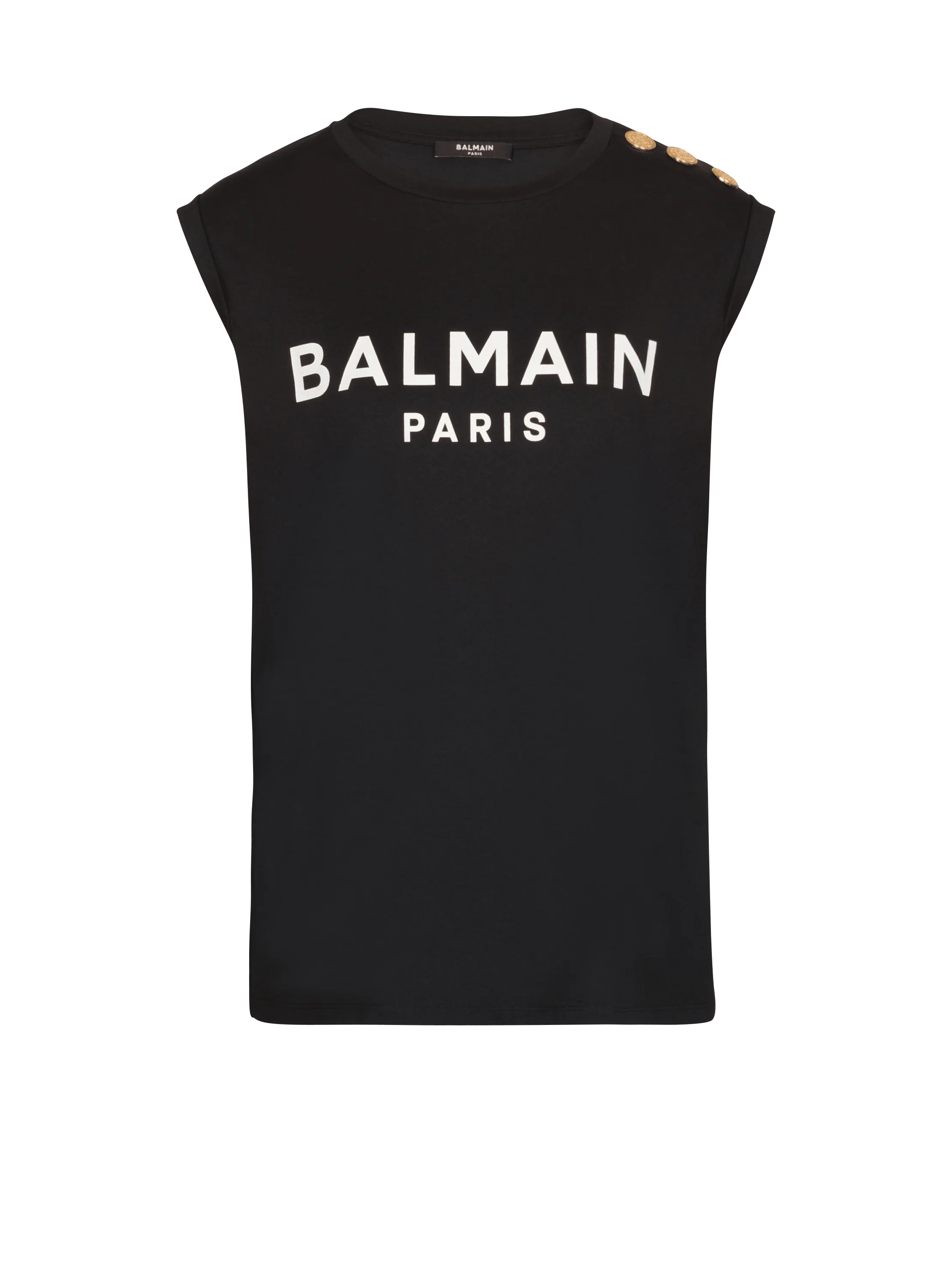 T-shirt en coton éco-design imprimé logo Balmain