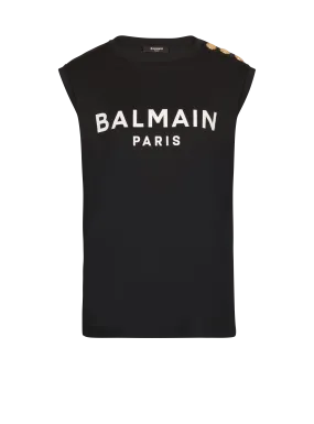 T-shirt en coton éco-design imprimé logo Balmain