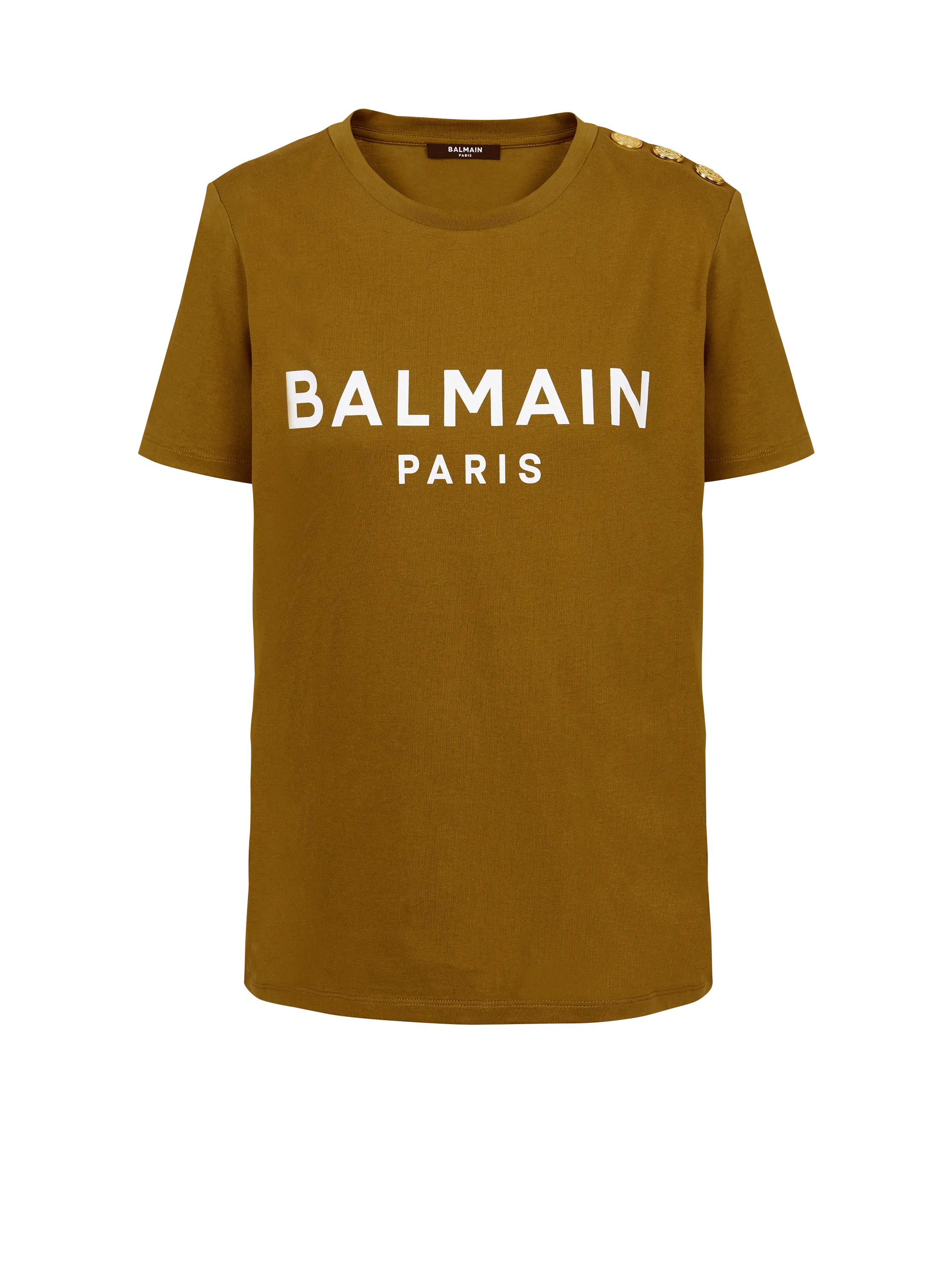 T-shirt en coton éco-responsable imprimé logo Balmain