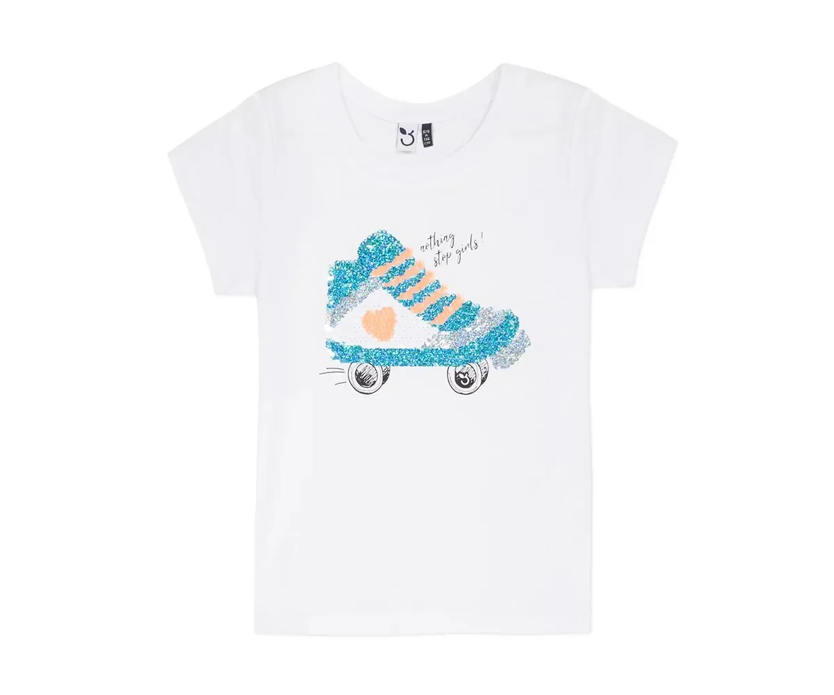 t-shirt fille  3p ts sequins magi