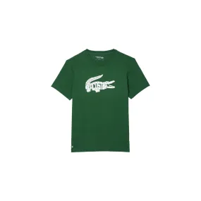 T-Shirt LACOSTE Homme SPORT ULTRA-DRY Vert / Blanc PE 2024