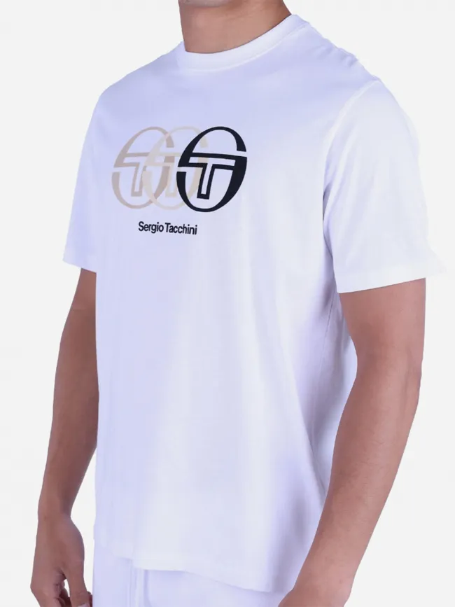 T-shirt logo triade blanc homme - Sergio Tacchini | wimod