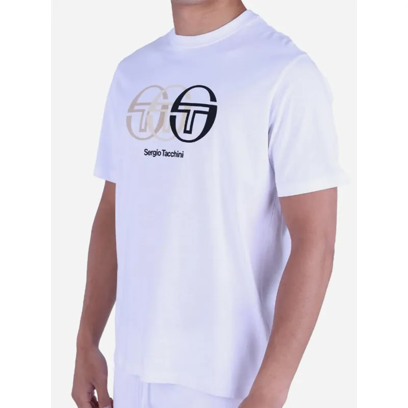 T-shirt logo triade blanc homme - Sergio Tacchini | wimod