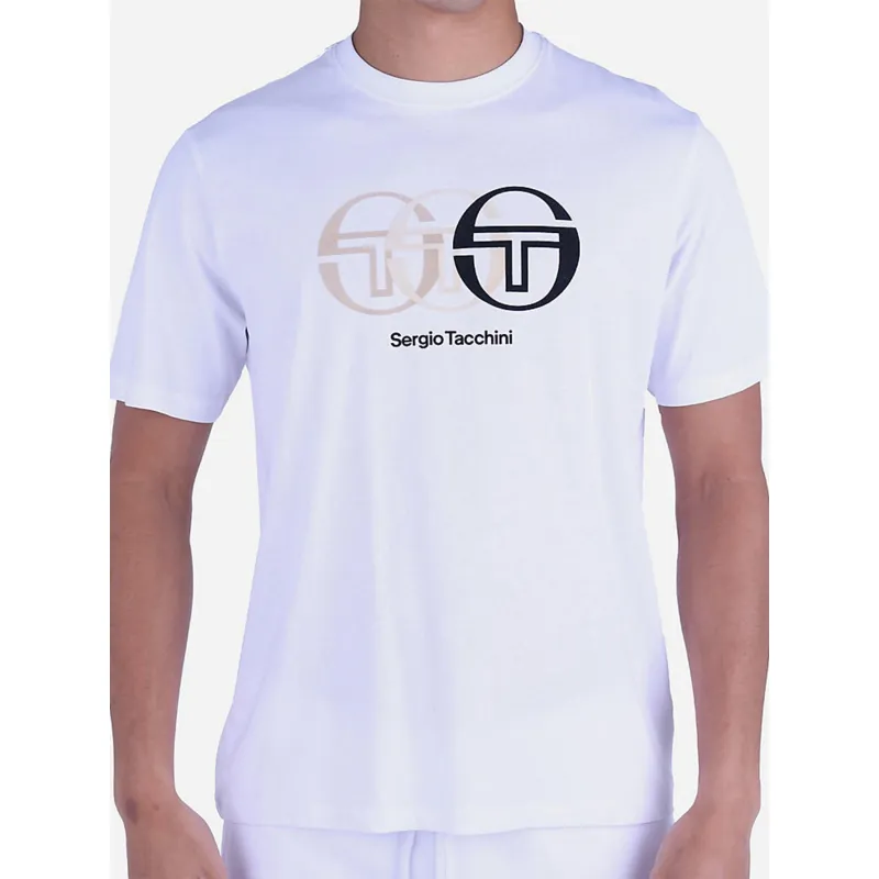 T-shirt logo triade blanc homme - Sergio Tacchini | wimod