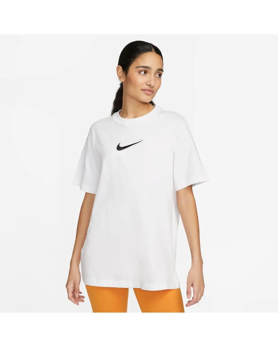 T-shirt manches courtes Femme W NSW TEE BF MS Blanc