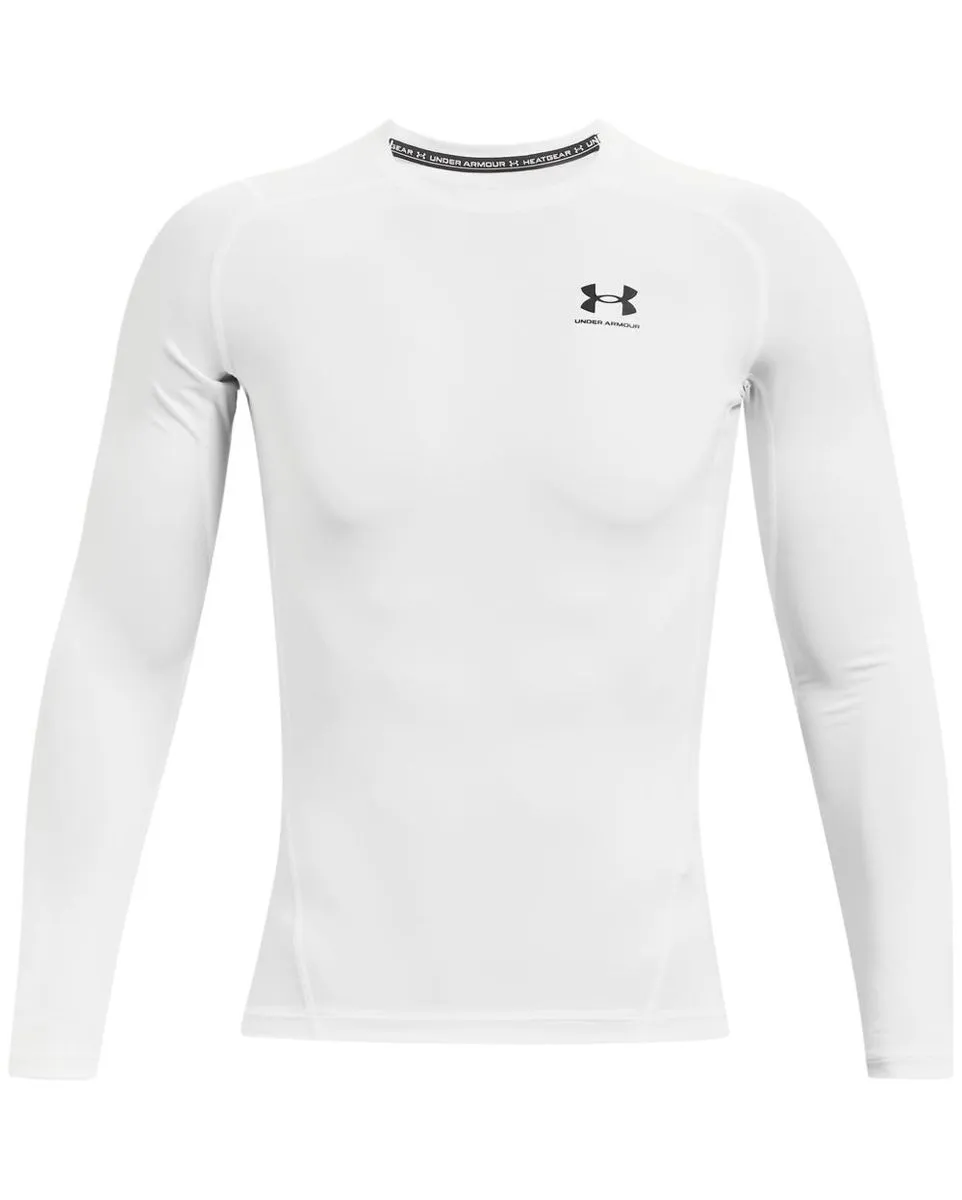 T-Shirt ML Homme UA HG ARMOUR COMP LS Blanc