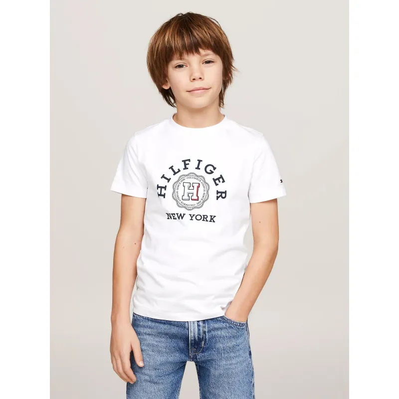 T-shirt monotype arche blanc garçon - Tommy Hilfiger | wimod