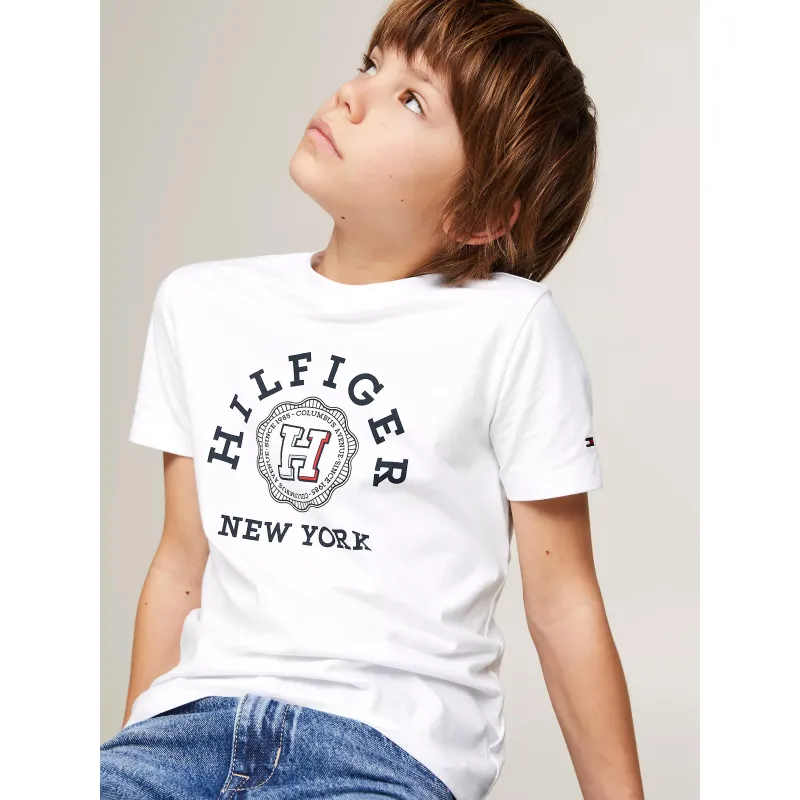 T-shirt monotype arche blanc garçon - Tommy Hilfiger | wimod