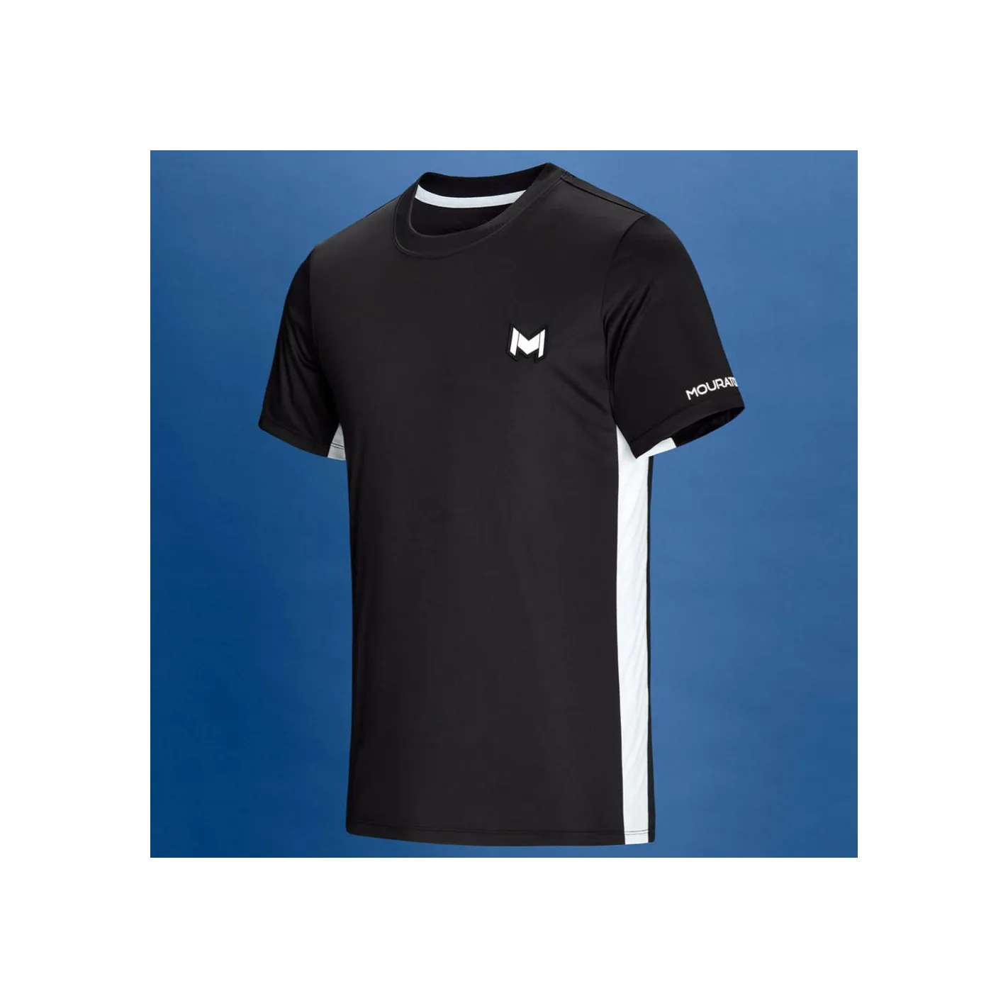 T-Shirt MOURATOGLOU Homme MATCH Noir / Blanc PE 2024