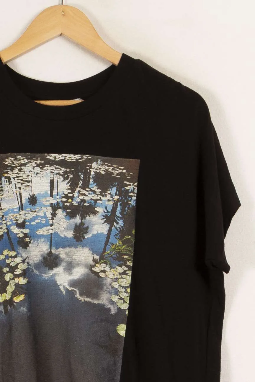 T-shirt noir avec photo - Taille M/38