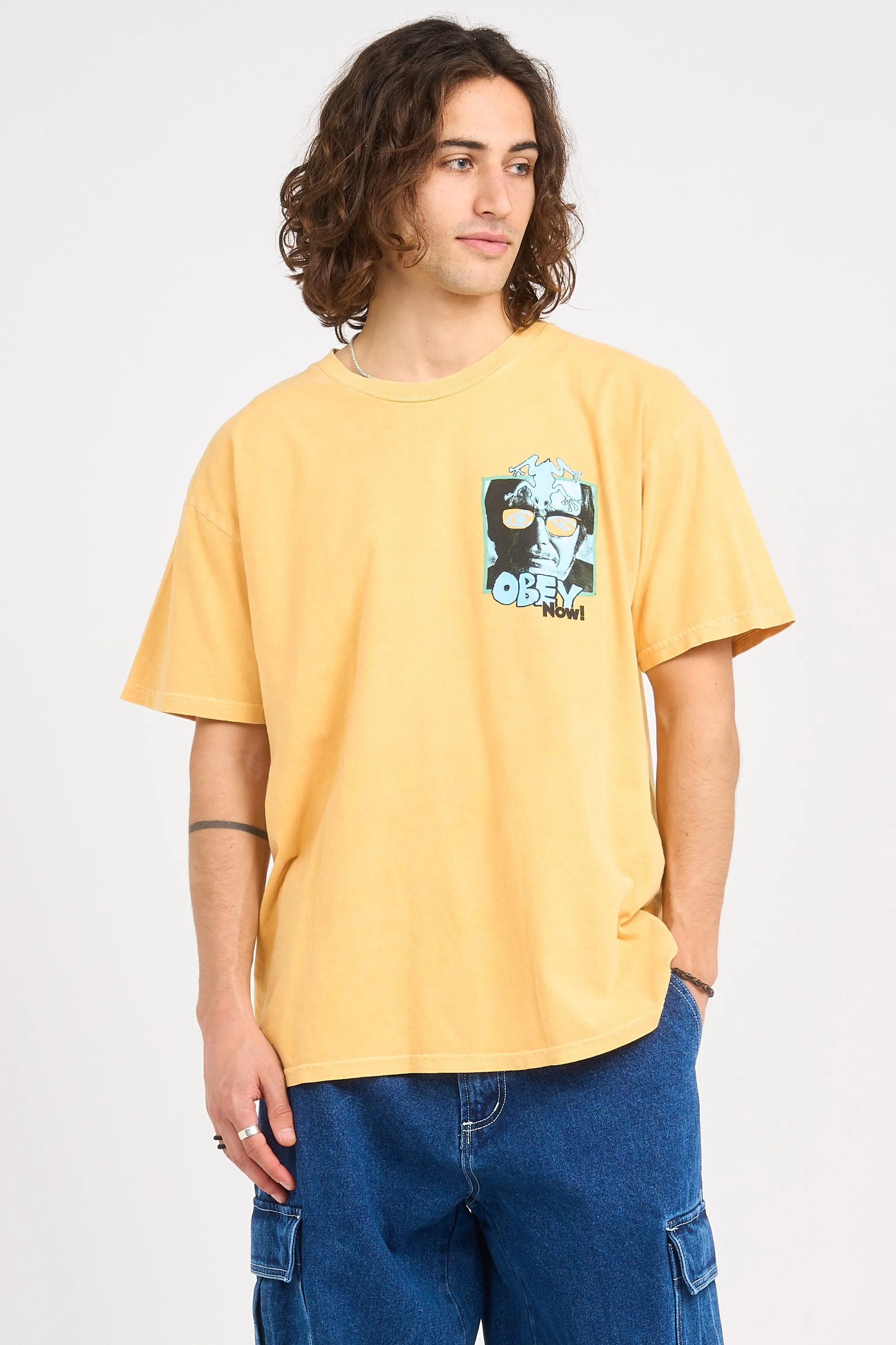 T-shirt Orange Obey - Homme | Citadium