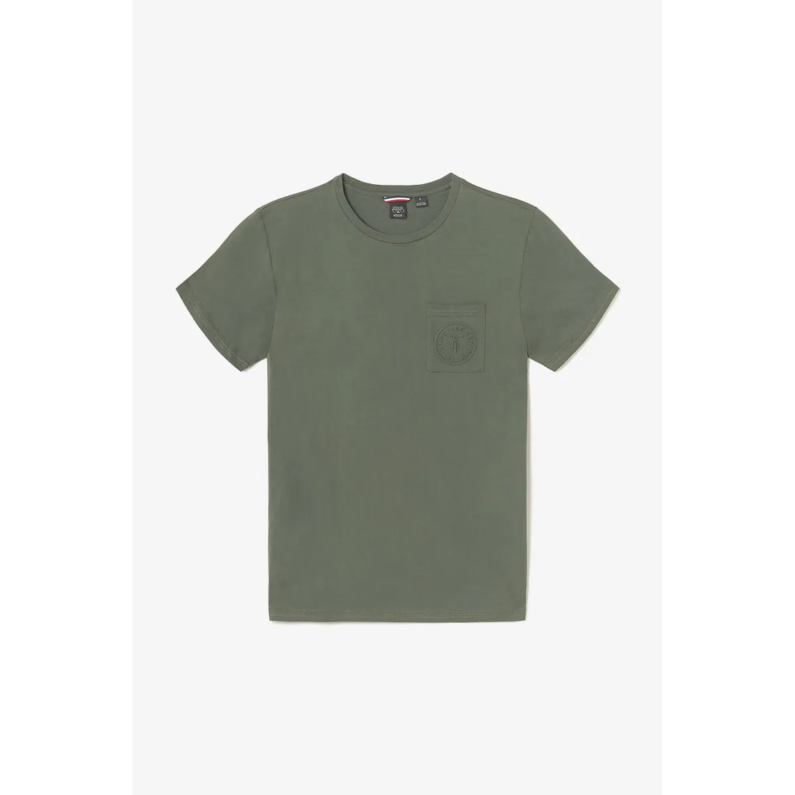 T-shirt Paia vert kaki en coton Le Temps des Cerises - T-shirt / Polo Homme sur MenCorner